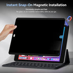 360° 4 Way Magnetic Privacy Filter for iPad 9th/8th/7th Generation (10.2 Inch, 2019/2020/2021), Removable Anti-Glare Blue Light Matte Privacy Screen Protector, Anti-Scratch, Bubble-Free, Reusable