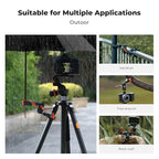 K&F CONCEPT Double Super Clamp Camera Mount with 1/4" Threads Metal Clamp for Chair, Pole, Tripod, Desk, Flag, Umbrella, Motorcycle Mount