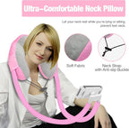 MoKo Neck Phone Holder, 360 Rotatable Gooseneck Pillow Stand, Fits 4"-11" Devices, iPhone 16/15/14/13, Galaxy S21/S9, iPad 11/12.9