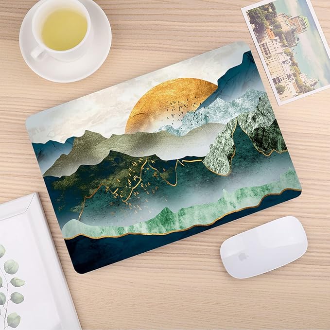 CISSOOK Mountain Case for MacBook Air 13 inch 2020 2021 2019 2018 Release Model A2337 M1 A2179 A1932 with Touch ID, Plastic Sunshine and Mountain Scenery Cover for MacBook Air 13" with Keyboard Cover