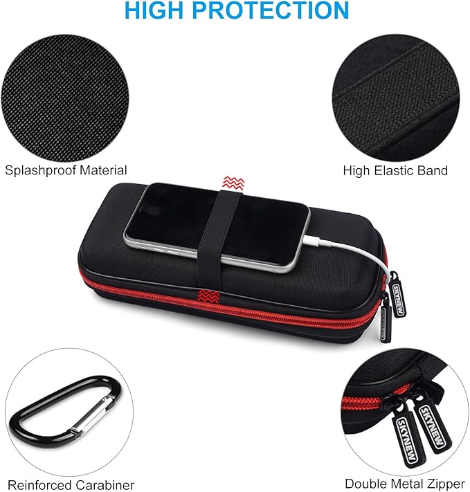 Hard Travel Case Fit for RAVPower 26800/20100/20000mAh, Anker Power Core 26800mAh/PowerCore +26800mAh, Dulla M50000 Power Bank 12000mAh, ROMOSS 30000mAh, Lab599 Tx500 Radio by SKYNEW (Large Black)