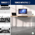 Cable Management net - Under Desk Wire Management - Flexible Under Desk Cable Management Tray Black