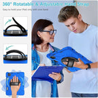 Case for iPad Pro 11 Inch 2022/2021/ 2020/2018: Silicone Cover for iPad 11 Inch 4th/ 3rd/ 2nd/ 1st/ Generation with Screen Protector- Stand- Handle- Shoulder Strap- Pencil Holder- Blue