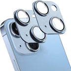 2 Pack Camera Lens Protector for iPhone 14 / iPhone 14 Plus,[Not Easy to Breakn ] AR Tempered Glass Strong Adsorption Metal Camera Cover Screen-blue