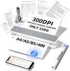 iDPRT MT610 Pro Portable Thermal Printer, 300DPI HD Mobile-Travel-Printers, Inkless-Wireless-Small-Printer for Home Use, Office, Vehicles, Bluetooth Printers Supports 8.5" x 11" US Letter&A4&A5 Size