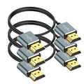 Twozoh Slim 4K HDMI Cable 1.6FT 3 Pack, Ultra Thin & Flexible Skinny HDMI to HDMI 2.0 Cord Support 4K/60HZ 18gbps Laptop, Monitor, PS5, PS4, Xbox One, Fire TV
