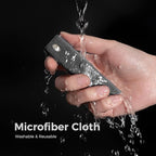 CLICK CLEAN 2Pcs Screen Cleaner, Fingerprint Proof Mist Cleaner Spray, All-in-One Cleaner with Microfiber for All Phones, Laptop and Tablet Screens (Grey + Dark Blue)