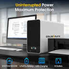 2000VA/1600W Pro Lithium UPS Battery Backup and Surge Protector, Backup Battery Power Supply with LiFePO4 Batteries(460Wh), AVR, Line Interactive Sinewave UPS System, 8 Outlets, LCD Display
