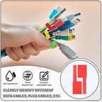 uxcell 300 Pcs Cable Labels, Waterproof Wire Cord Labels Tags, Cord Organizer Management Tags for Charger Cable Organizer Wire Markers Printer and Handwriting, Red