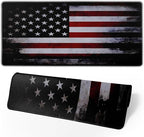 Gaming Mouse Pad American Flag Mouse Mat Non-Slip Rubber Carpet Pad for Computer Keyboard & Gaming Accessories 31.5×11.8 Inches