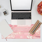 Large Gaming Mouse Pad for Desk,Pink Kawaii Anime Girl Desk Desk Mat,Kawaii Anime Desktop Desk Pad,Extended Big Computer Keyboard Mouse Pad with Non-Slip Base and Stitched Edge,31.5"x11.8"