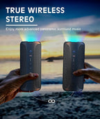 Ortizan Bluetooth Speaker, IPX7 Waterproof, Portable Speakers with HD Sound, Deep Bass, RGB Lights (Notice: X8 Pro Navy and X8 Pro Blue Cannot be paired via TWS Due to Different Bluetooth Versions)