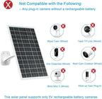 FUTUREZEN 13W Solar Panel for Security Cameras & Trail Cameras, USB-C, Micro USB & 5.5x2.1mm DC Output, IP66 Waterproof, 360° Adjustable Mount, 7.2FT Cable