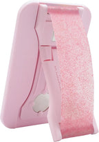 LoveHandle PRO MagSafe Compatible Magnetic Phone Grip w/Kickstand - Mount, Strap and Stand for Smartphone and Tablet - MagSafe Ring Included - Fits All Devices - Pink Diamond Glitter