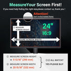 [2 Pack] Magnetic 24 Inch Computer Privacy Screen for 16:9 Aspect Ratio Widescreen Monitor, Hanging Eye Protection Anti Glare Blue Light Computer Monitor Privacy Filter, Removable 24 in Protector Film
