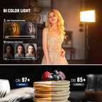 NEEWER 192 LED Video Light Panel, 20W Ultra Thin 8000mAh Bi Color Dimmable DSLR Camera Soft Photography Key Lighting 3200K-5600K CRI97+ for Studio Recording Live Streaming, Cleaning Cloth
