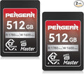 Pergear 512GB CFexpress 4.0 Type A Memory Card (2-Pack),Up to 1780MB/S Read Speeds,USB4.0(PCIe 4.0),Raw,8K 30P Record,Compatible for Sony Camera,ILME-FX3,ILME-FX6,ILME-FX30(Black Silver Master Series)