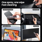 Screen Cleaner, Touch Screen Mist Cleaner, Cell Phone, Laptop and Tablet Screen, 3-in-1 Spray and Microfiber Cloth, Refillable with Water, Alcohol, Sanitizer (Pink -0.35oz)