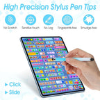 30PCS Stylus Tips Replacement Tips Only, 0.6cm/0.23in Black Silicone Tips for Stylus Pens High Sensitivity Stylu Tips,No Scratches, Universal Stylus Ends
