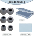Silicone Replacement Earbud Tips Earbud Covers Fit for in-Ear Headphones (Inner Hole 3.8mm -5.1mm) Earbud Replacement Tips Ear Tips 9 Pairs
