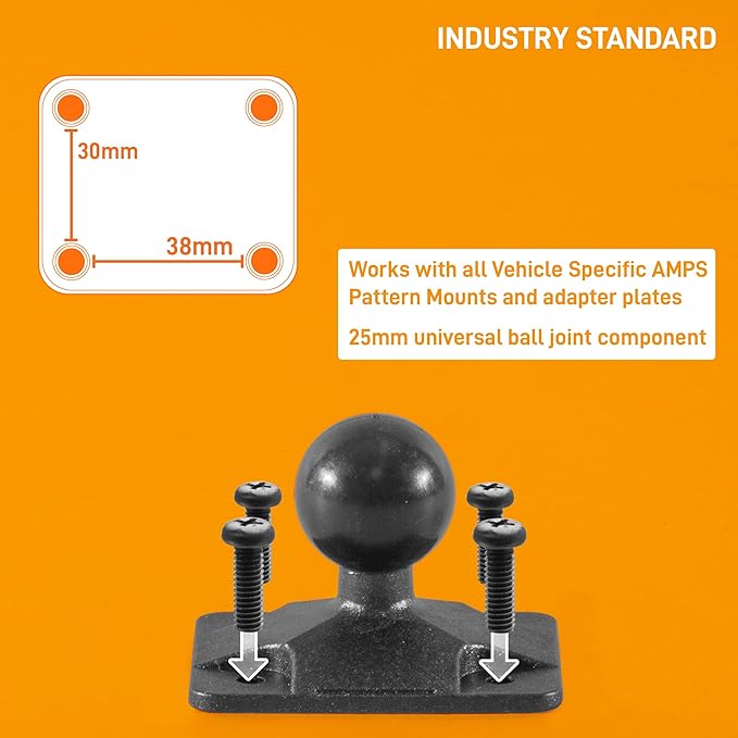 iBOLT TabDock Dock'n Lock Bizmount- Heavy Duty Industrial Composite Locking Drill Base Mount for All 7" - 10" Tablets- for Trucks/Vehicles/Wall Mount: Great for ELD, Fleets, and Restaurants