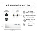 Wireless Lavalier Microphone for iPhone Android, Mini Clip-On Mic with Portable Charging Case, for YouTube Vlogging, Video Recording, Podcast, TikTok Content Creation