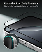 iOttie Terra iPhone 16 Pro Max Tempered Glass Screen Protector Military Grade 9H Hardness Shatterproof Scratch Resistant, Edge to Edge Protection Easy Bubble Free Install, 2 Pack