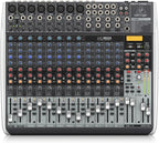 Behringer Xenyx QX2222USB Premium 22-Input 2/2-Bus Mixer with Xenyx Mic Preamps and Compressors, KLARK TEKNIK Multi-FX Processor, Wireless Option