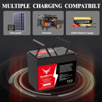 12V 100Ah Lithium LiFePO4 Battery with 100A BMS Grade A Cells Deep Cycle Rechargeable Battery,10000+ Cycles,Perfect for Golf Cart,Off Grid Applications (12.8V 100Ah)