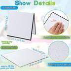 Zhanmai 4 Pcs Folding Blank Game Board, 20" x 20" DIY Create Make Your Own Game Board, Blank Quad Fold Dry Erase Battle for Family School Classroom DIY Activities