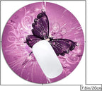 Butterfly Mouse Pad Round Non-Slip Rubber Mousepad Laptop Office Computer Decor Cute Desk Accessories Customized Design Mouse Pad