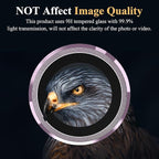 YWXTW Camera Lens Protector for Samsung Galaxy S24 / S23 / S23 Plus, [NOT for S24 Plus] 9H Tempered Glass Metal Individual Ring Camera Screen Protector for S24 Accessories (Lavender)