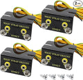 ESD Wrist Strap Grounding Kit with 5.74ft Terminal Cable & Anti-Static Socket Connector - Durable Anodized Aluminum - Static Protection for Electronics (2-Port(4Pack))