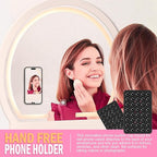 2PACK Silicone Double Sided Suction Phone Case Mount, Detachable Hands Free & Strong Grip Holder for Selfies & Videos, Compatible iPhone Android (Black, 2Pack 40 Suction Cups)