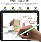 Pen for iPad 2018-2025, HATOKU 15 Mins Fast Charging Pencil 1st Gen with Tilt & Palm Rejection Compatible with iPad Air 3/4/5/M2/M3, iPad mini 5/6, iPad 6/7/8/9/10/11, iPad Pro 11"/12.9"/M4 (Green)