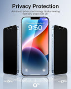 SMARTDEVIL 2 Pack for iPhone 14/ iPhone 13/ iPhone 13 Pro Privacy Screen Protector, [Anti-Spy] [Military-Grade Shatterproof & 9H Hardness] Tempered Glass,Easy Installation,Bubble-Free & Case-Friendly