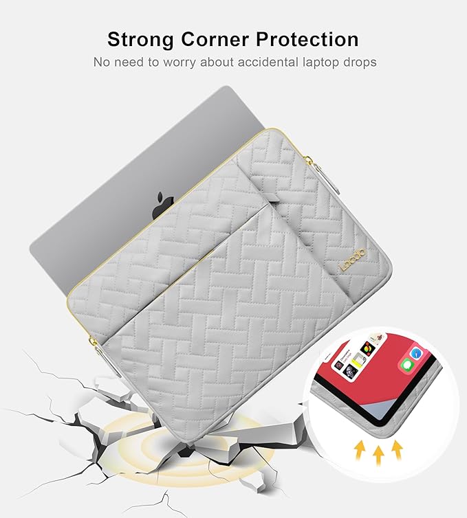 Lacdo Laptop Sleeve Case for 16 inch New MacBook Pro M4/M3/M2/M1 Pro/Max A3403 A3186 A2991 A2780 A2485 2024-2019 | 15 inch Microsoft Surface Laptop 7th Copilot+PC / 6 5 4 Computer Bag Case, Space Gray