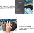 Mouse Pad, Marble Mouse Pad, Premium-Textured Mouse Mat Square Waterproof Non-Slip Rubber Base Computer Mousepad for Office Laptop Desk, Blue Gold Cracked Marbling