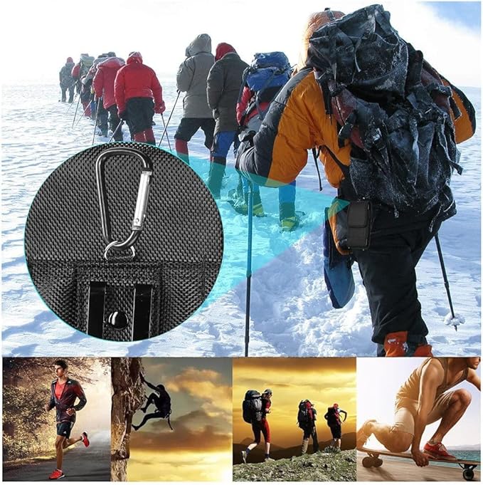 Cell Phone Pouch Nylon Holster Case with Belt Clip Cover for Samsung Galaxy S24 Ultra / S24 Plus/ S23 Ultra / A14 5G / A15 5G/A35/A55 5G/iPhone 15 14 13 12 Pro Max Case Metal Belt Clip