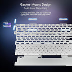 Redragon K673 PRO 75% Wireless Gasket RGB Gaming Keyboard, 3-Modes 81 Keys Compact Mechanical Keyboard Hot-Swap Socket, Dedicated Knob Control and Sound Absorbing Pads, Linear Red Switch