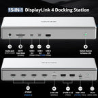 WAVLINK Pro Docking Station 4 Monitors | Quad 4K Displays for Mac & Windows | Displaylink Dock with 4X HDMI, PD 100W, 2.5G Ethernet, 10G USB-A/USB-C, SD/TF 4.0, Audio | Driver Required DL7400.