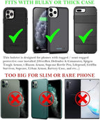 AH Military Grade Nylon Cell Phone Belt Holder for Men Horizontal Pouch Carrying Clip for [iPhone 6 6S 7 8 X XR XS 11 12] iPhone 11 Moto Droid x Holster PRO S8 S9 S7 S20 fits Otterbox or Thick Case