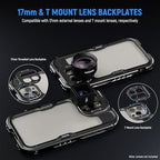 NEEWER 15 Pro Cage [2nd Gen], Video Rig Phone Stabilizer with Quick Release Side Handle, 67mm Filter Adapter, 17mm Lens Backplate, T Mount Lens Adapter Compatible with Moment, PA043+PA045B