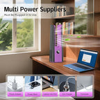 Desk Fan, 13 Inch Portable Bladeless Fan, Small Quiet Table Fan with 60°Oscillating, 9 Speeds & 9H Timer, LED Display, Button Control, Easy to Clean, Personal Desktop Fan for Bedroom, Office