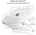 Mektron Compatible with M4 MacBook Air 15 inch Case 2025 A3241 2024 2023 M3 A3114 A2941 M2 Liquid Retina Display Touch ID, Plastic Hard Case & Keyboard Skin & Screen Protector - Clear Colorful Bows