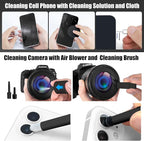 walrfid 2 Pack Laptop Phone Screen Cleaner Kit, Computer Keyboard Brush Cleaning Spray for iPhone AirPods MacBook iPad, 20-in-1 Electronic Device Tool for Camera Earbud TV Car Screens, Black White