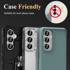 YWXTW Camera Lens Protector for Samsung Galaxy S24 / S23 / S23 Plus, [NOT for S24 Plus] 9H Tempered Glass Metal Individual Ring Camera Screen Protector for S24 Accessories (Silver Glitter)