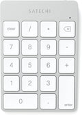 Satechi Slim Aluminum Bluetooth Keypad, Wireless Number Pad with 18 Keys, Micro USB Rechargeable Numpad, External Number Pad for MacBook Air/Pro M4, iPad Air/Pro M4/M3, iMac, PC - Silver