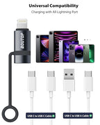 [MFi Certified] USB C to Lightning Adapter, Type C to Lightning Adapter Support 36W PD Fast Charging Compatible with iPhone iPad Dark Gray