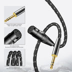 Kumiho XLR Female to 1/4 Inch 6.35mm TRS Stereo Cable Hi-Fi Balanced Bi-Shielded Interconnect Patch Cables for Microphones, Amplifiers, Mixers, Speakers 15FT